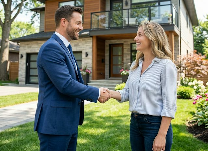 Agent and Client Shaking Hands